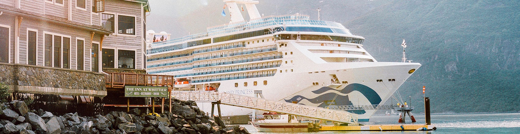 Princess Cruise ship in the Whittier Harbor.