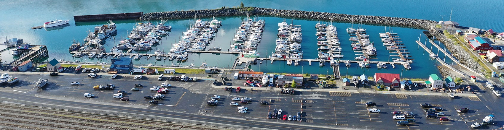 Aerial view of Whitter Harbor.